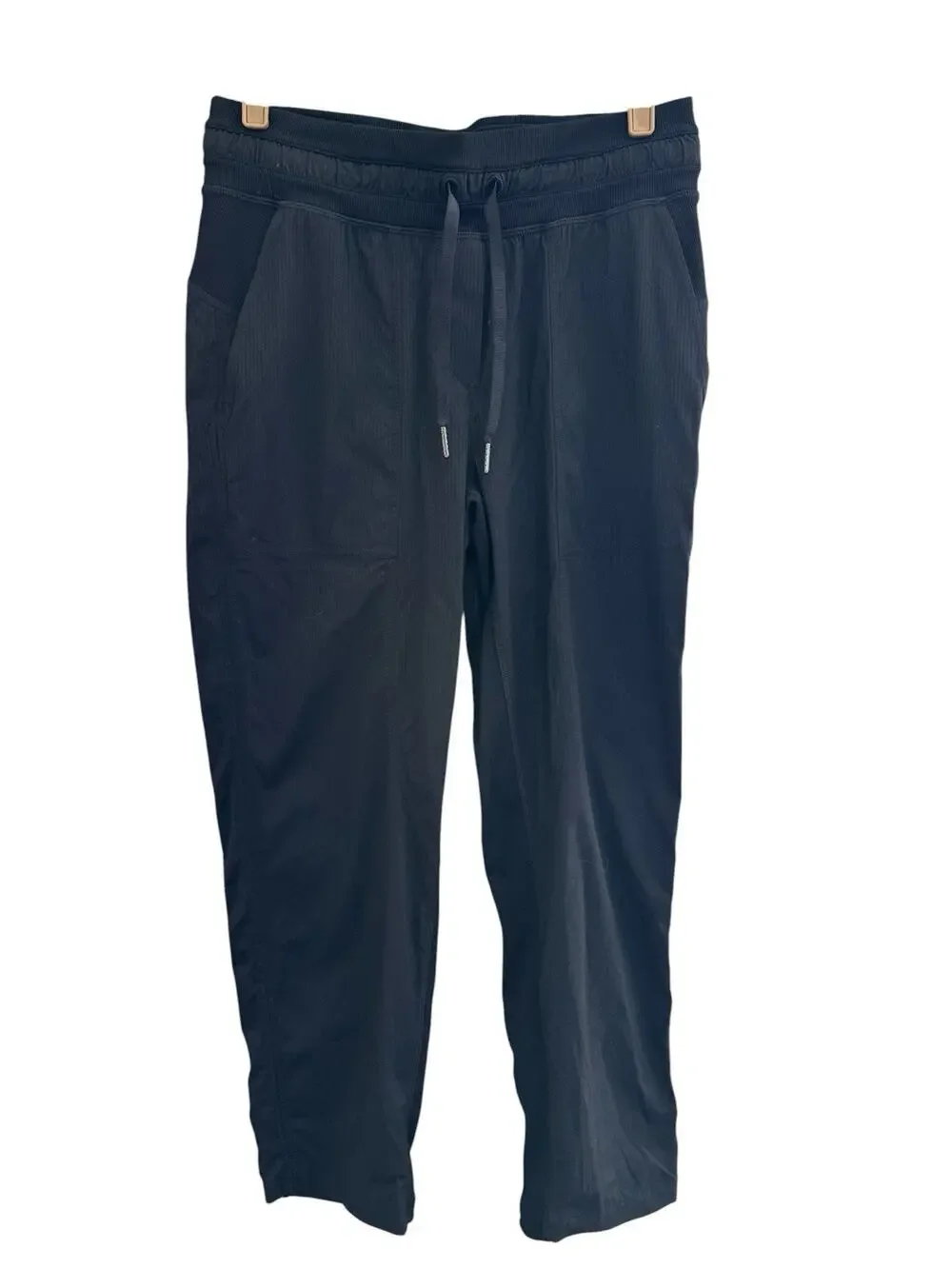 Lululemon Dance Studio Mid Rise Crop Jogger Pants 6 Black Drawstring #NE179